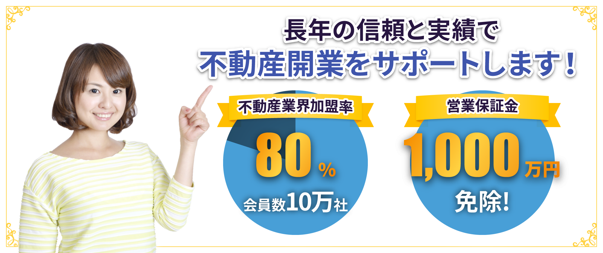 長年の信頼と実績で不動産開業をサポートします